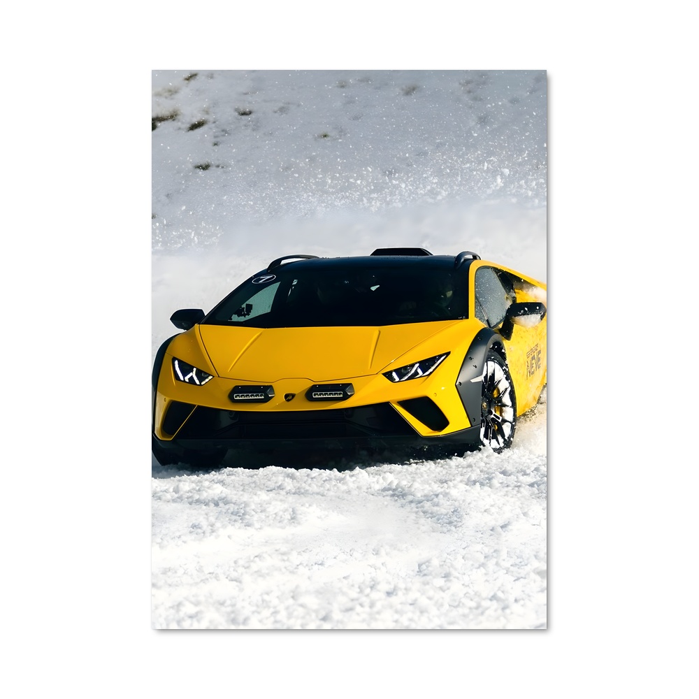 Poster Tempête Jaune – affiche Lamborghini